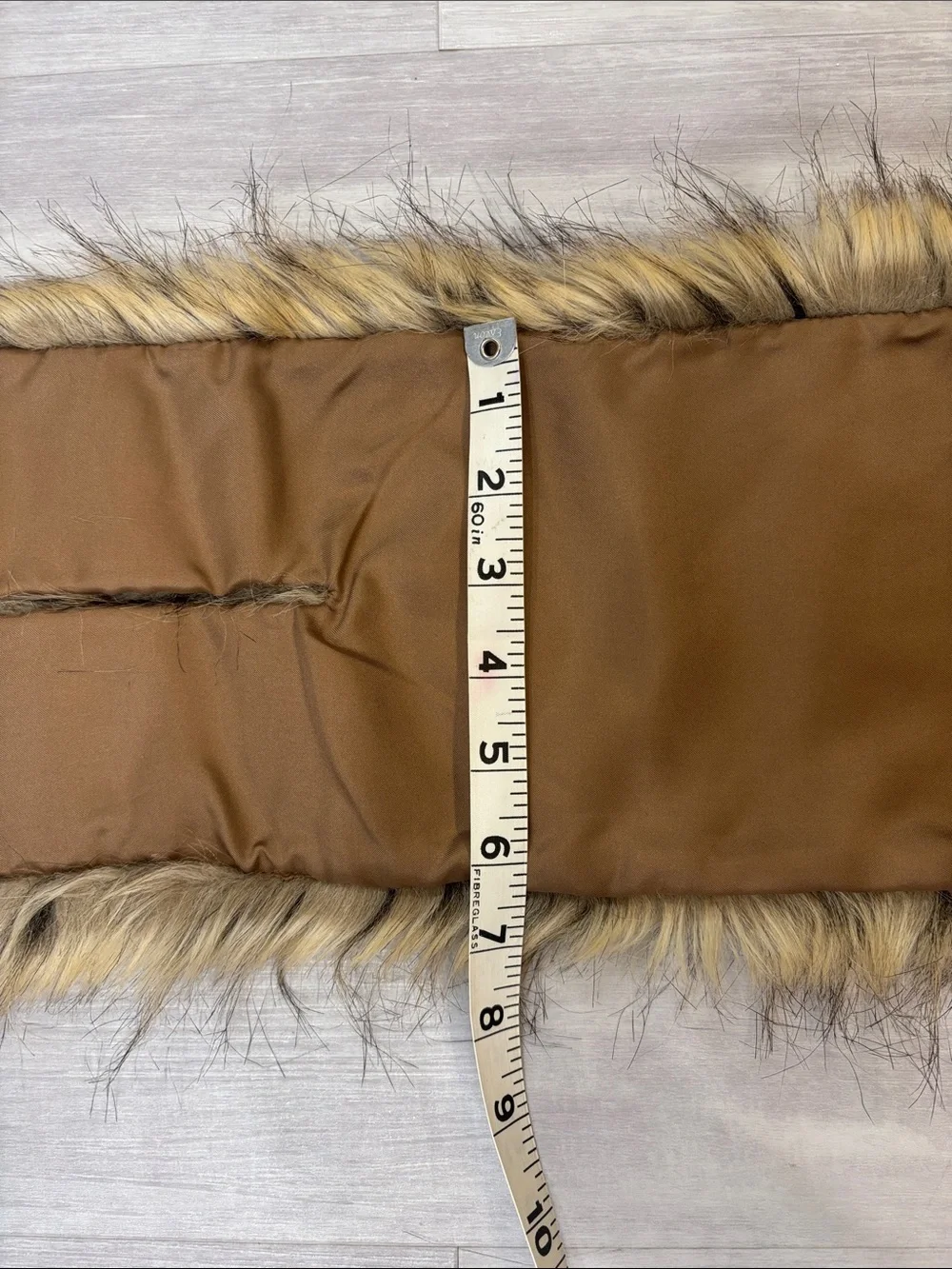 Chico's Faux Fur Scarf in Golden Brown